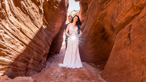 Secret Slot Canyon Wedding 