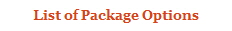 Wedding Package Options